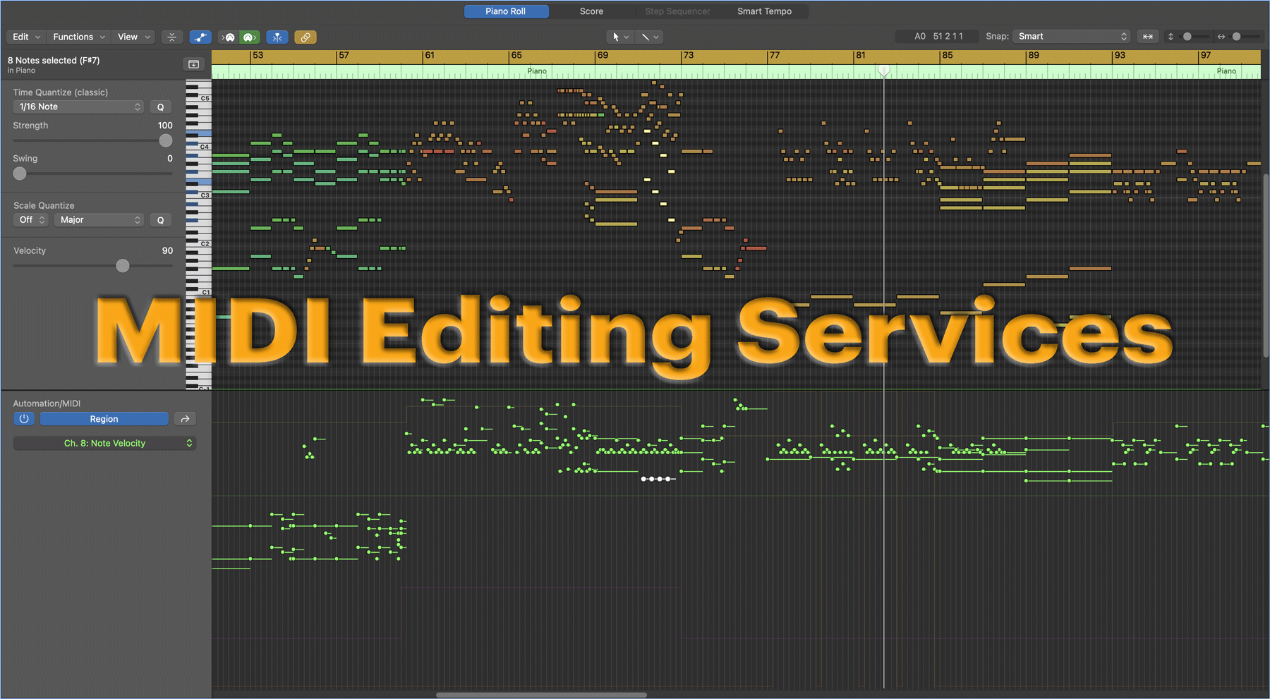 MIDI Editing Services Arranger For Hire